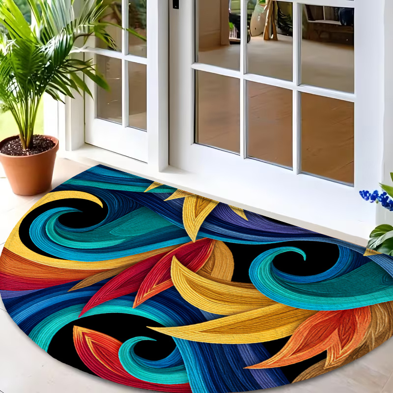 Commercial Ribbon Printing Machine - سجادة مدخل بيضاوية الشكل بتصميم شريط
