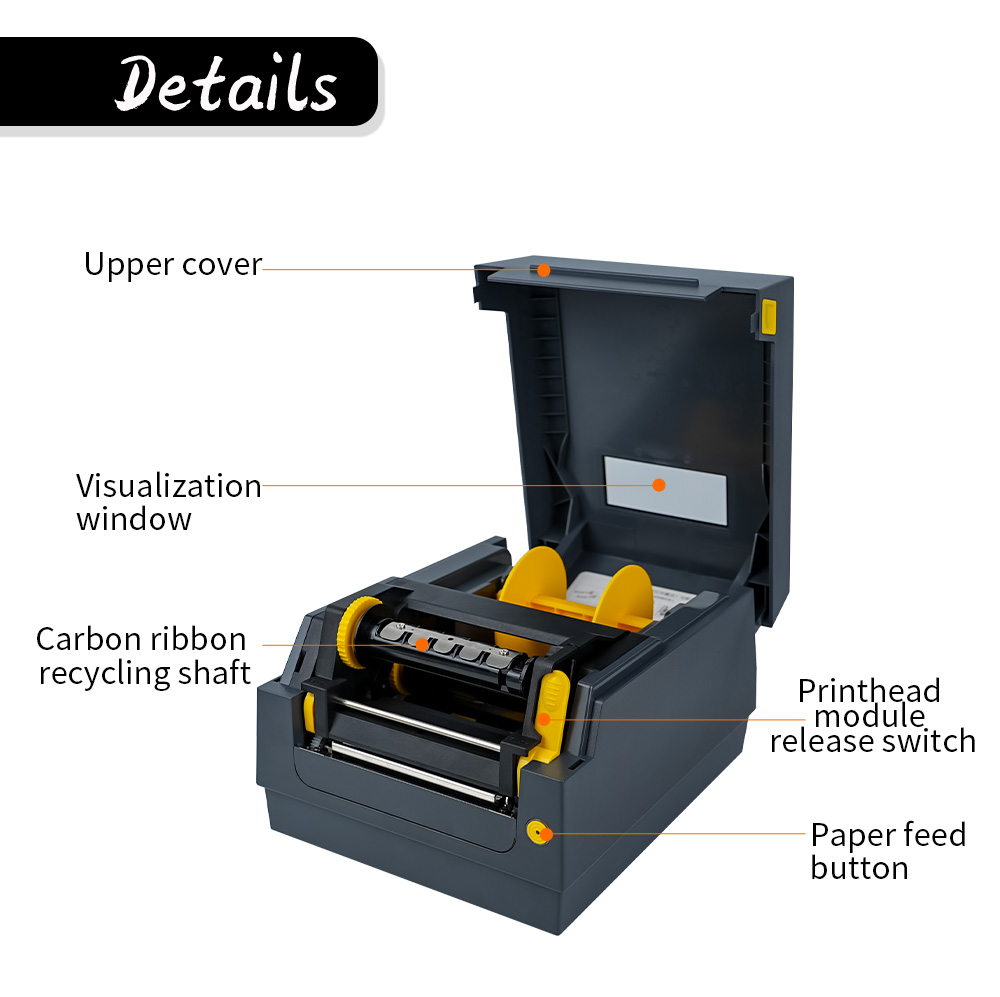 طابعة ملصقات الباركود بتقنية ا - مراجعة Commercial Ribbon Printing Machine وسعره